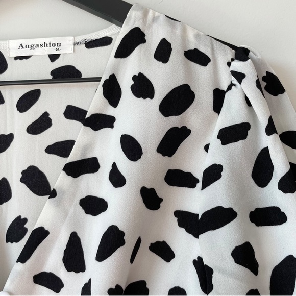 2/$20 Angashion Cow Print Mini Dress - Picture 3 of 16